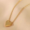 18K Gold Plated Red Heart Pendant Necklace for Women Photo 3