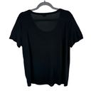 Vince  Black Round Neck Semi-Sheer Lightweight Short Sleeve Rayon T-Shirt Size L Photo 1