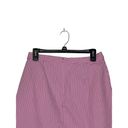 Brooks Brothers  Women Skirt Striped Pleated A-Line Cotton Red Fleece Pink Size 8 Photo 4