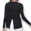 Athleta Athletea Highland Crossback Sweater Open Back Black Pullover Long Sleeve Knit XL Photo 2