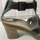 Dansko  Chunky Heel Brown and Turquoise Leather Sandals Women’s Size 37 / 7 Photo 12