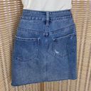 PacSun Distressed A -Line Denim Raw Hem Skirt  Waist: 26 Photo 2