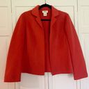 Talbots  vintage petite coral 100% wool open blazer size 8 Photo 1