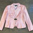 Bianco Nygard Pink Shimmer Leather Blazer Size 16 Photo 0