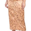 ZARA NWT  Printed Midi Skirt Floral Satin Silky Medium Photo 0