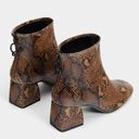 Bershka NEW  Snakeskin print mid-heel ankle boots SZ-6.5 Photo 2