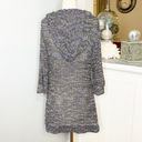 BCBGMAXAZRIA  Gray Sweater Cardigan Chunky Knit Duster with Hood Small Photo 5