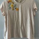 Matilda Jane  Top Women's XL Cream Embroidered Floral Crewneck Bohemian Boho Photo 0