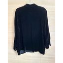 Liz Claiborne Elisabeth by  Black Velvet LS Blouse Photo 3