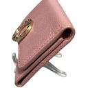 BVLGARI Bulgari Key Holder Grain Calf Leather Pink Red Series Gold Hardware EUC Photo 6