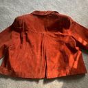 Coldwater Creek VTG Leather Suede Blazer Rusty Orange Jacket Boho Size L Photo 2