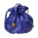 Polo  Ralph Lauren Blue Leather Pony Pouch Bucket Bag Photo 0