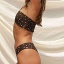 Free People NWT Stone Fox Swim x  Roca Bottom Terra Dot Brown Polka Dot Low Rise Photo 2