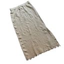 St. John  Evening Marie Gray Shimmer Metallic Knit Maxi Skirt, Sz 10 Photo 2