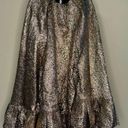 Mac Duggal  NWT High Neck Cape Sleeve Metallic Trapeze Dress in Bronze Size S Photo 5