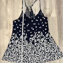 In Bloom By Jonquil Slip Chemise Navy Lace White Floral Sleeveless Cami Size XL Photo 7