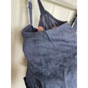 Torrid  Womens Tank Top Sz 3 3X 22 24 Blue Linen Button Front Crop Length Buttons Photo 12