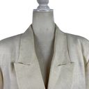 Jennifer Moore VTG  100% Linen Double Breasted Career Blazer Cream Oversized 18W Photo 5