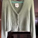 Aerie Cropped V Neck Fuzzy Sweater Photo 0