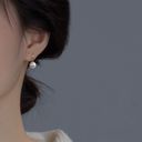 Elegant White Pearl Dangle Drop Earrings for Women,Pearl Earrings Gold Photo 2