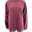 Hanes  LARGE Burgundy Red Distressed Athleisure Sweatshirt Sweater Photo 0