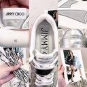 Jimmy Choo  Platinum Glitter & Crystal Osaka Sneakers Photo 11