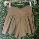 Aerie  High Waisted Green Crossover Shorts Size Small Photo 0