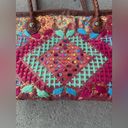 Patricia Nash Ribeira Straw Tote Spanish Market Sequins Tan Multi Photo 2