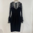 ALC Frank A. L. C Black Lace Long Sleeve Pencil Dress with bell sleeves Photo 12