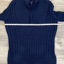 Chadwick's Chadwick’s Navy Blue Cross Wrap Front V-Neck Thick Long Sleeve Sweater Medium Photo 6