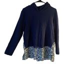 Isaac Mizrahi Pre Owned Women’s  Live Blouse Shirt Top Hoodie Sz Med Floral Photo 0