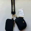 Lululemon Dual Pouch Wristlet Black Gold Brand New Photo 0