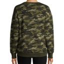 No Boundaries  Juniors Camo Printed Green Scoop Neck Pullover Sweatshirt SZ XL Photo 3