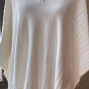 Vera Wang Womens Off white oversized knitted poncho sweater, Size S/M Photo 1