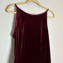 Jessica McClintock  for Gunne Sax Dark Red Velvet Sleeveless Midi Maxi Slip Dress Photo 4