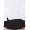 Vince  Linen White Navy Colorblock Open Knit Oversized Sweater XS Photo 13