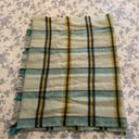 A New Day  Blue and Yellow Checkered Blanket Scarf One Size Photo 1