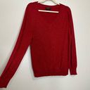 Lane Bryant  Red Metallic V-neck Sweater Photo 1