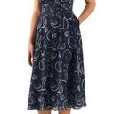 Eshakti  Cat & Moon Pleated Empire Georgette Midi Dress - XS Photo 0