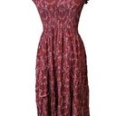 Hill House Ellie Nap Dress Size Small  Garnet Charm Scallop Crinkle Chiffon Photo 0