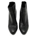 Bottega Veneta  Black Leather Round Toe Intrecciato Metal Heel Ankle Boots Photo 1