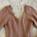 Abercrombie & Fitch  brown Scoop Neck Balloon Sleeve Sweater Bodysuit Photo 7