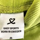 Daily Sports Turtle Neck Pullover Sweater Ribbed Knitted Neon Green Medium Photo 2