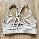 Lululemon  Athletic Workout Energy Bra Off White Size 4 Photo 0