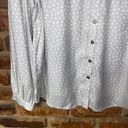 Boden USA NWT Boden Gray White Soho Long Sleeve Silk Blend Button Down Shirt Size US 12 Photo 2