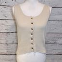 The Moon  & MADISON Stretchy Ribbed Button Front Tank Top Photo 0