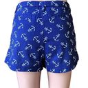 Harper  Blue & White Anchor Beach Pockets Summer Cotton Shorts ~ Womens Size 28 Photo 3