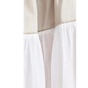 Dove Merlette Salland Patchwork Dress in Natural Colorblock Neutral Ruffle White  Photo 3