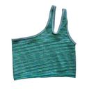 Aerie ‎ One Shoulder Green Ribbed Sports Top size Small Photo 1