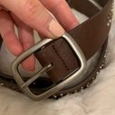 American Eagle AEO Dark Brown Studded Leather Belt NWT Size Small Photo 5